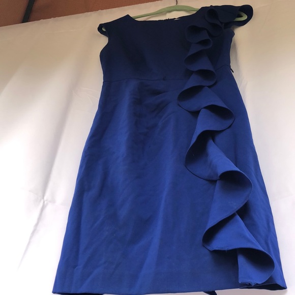 Calvin Klein Royal Blue Ruffled Accent Dress - Picture 2 of 8